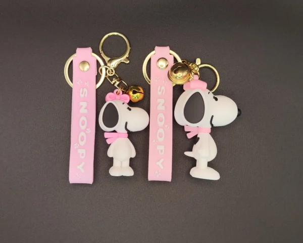 Pink Snoopy Keychain