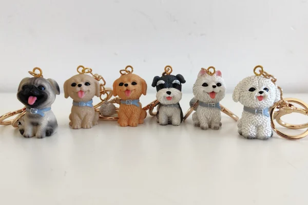 3D Resin Dog Keychain
