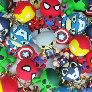 Superhero Silicone Miniature Keychain